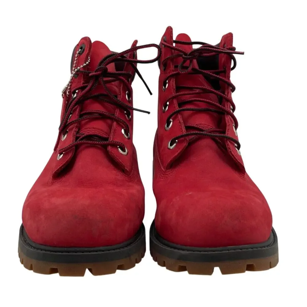 Timberland Premium Boot Primaloft 200g Leather Slip Resistant Red Us Size 6.5
